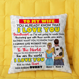 Personalized Gifts For Couples. To my wife, You Already Know That I Love You, Custom Pillow - Pillow - GoDuckee