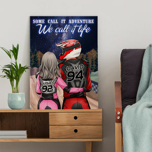 Personalized Motocross Couple Poster - Some Call It Adventure We Call It Life - Poster & Canvas - GoDuckee