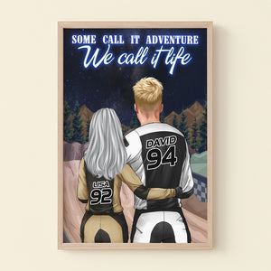 Personalized Motocross Couple Poster - Some Call It Adventure We Call It Life - Poster & Canvas - GoDuckee