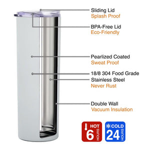 Nurse Super Sani Cloth Custom 20oz Skinny Tumbler - Tumbler Cup - GoDuckee