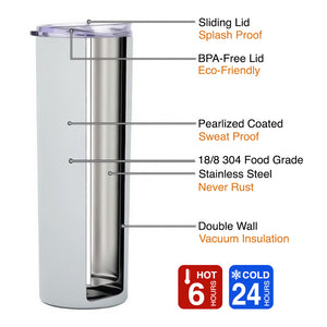 Farmer Manufactured For The World's Best Farmer Custom 20oz Skinny Tumbler - Tumbler Cup - GoDuckee