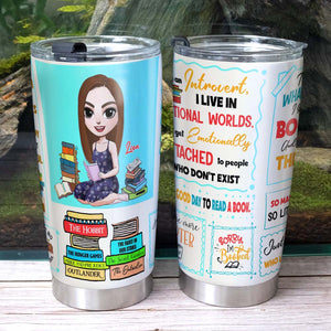 I Am An Introvert, Personalized Tumbler, Gift For book Lover - Tumbler Cup - GoDuckee