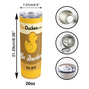 American Football My Heart Is On The Line - Custom 20oz Skinny Tumbler - Tumbler Cup - GoDuckee