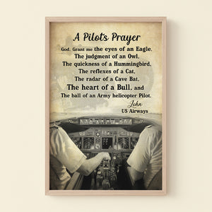 God, Grand Me The Eyes Of An Eagle Personalized Pilot Canvas Print, Gift For Pilot - Poster & Canvas - GoDuckee