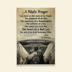 God, Grand Me The Eyes Of An Eagle Personalized Pilot Canvas Print, Gift For Pilot - Poster & Canvas - GoDuckee