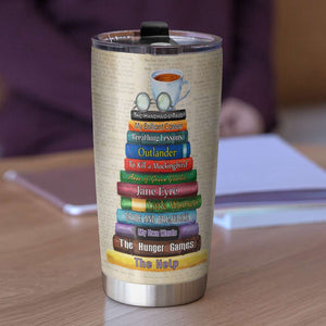 Personalized Reading Girl Tumbler - Never Underestimate The Power Of A Girl With A Book - Tumbler Cup - GoDuckee
