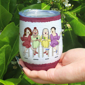 Shut Up Liver You're Fine, Besties Drinking Wine Tumbler - Wine Tumbler - GoDuckee