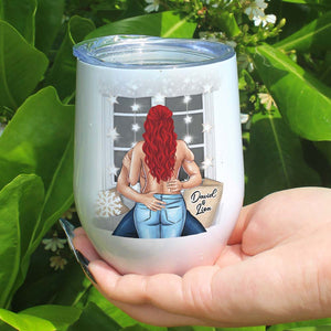 Ours Is Not Just A Love Story, Personalized Couple P*rn Movie Wine Tumbler - Wine Tumbler - GoDuckee