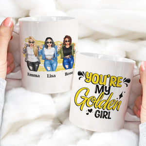 Golden Girls, Afro girls with Denim Jacket and Jean - Sistas Coffee Mug, Best Friends Mug - GoDuckee 2