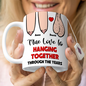 True Love Is Hanging Together Though The Years, Personalized Edge To Edge Mug, Wine Tumbler, Accent Mug - Coffee Mug - GoDuckee