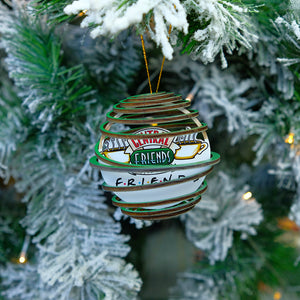 Personalized Friends 3D Dual Spiral Ornament, Christmas Tree Decor - Ornament - GoDuckee