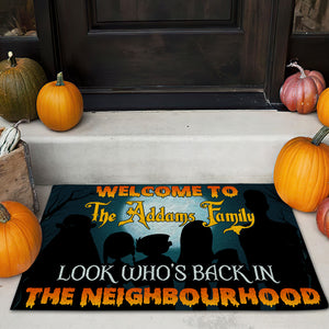 Custom Family Name Doormat - Look Who's Back In The Neighbourhood - Doormat - GoDuckee