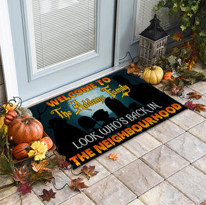 Custom Family Name Doormat - Look Who's Back In The Neighbourhood - Doormat - GoDuckee