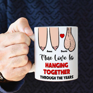 True Love Is Hanging Together Though The Years, Personalized Edge To Edge Mug, Wine Tumbler, Accent Mug - Coffee Mug - GoDuckee