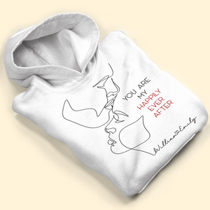 Personalized Couple Kissing Shirt, You Are My Happily Ever After - Shirts - GoDuckee
