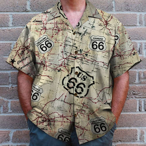 Personalized Biker Couple Hawaiian Shirt - Some Call It Adventure We Call It Life - Palm Tree Pattern - Hawaiian Shirts - GoDuckee