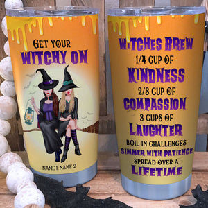 Personalized Witch Friends Tumbler - Get Your Witchy On - Besties, Sister - Tumbler Cup - GoDuckee
