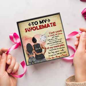 Gym Couple To My Swolemate My Meal Plan Personalized Love Knot Necklace - Jewelry - GoDuckee