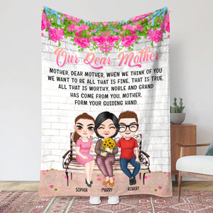 Anniversary Mother's Day, Mother & Children Personalized Blanket - Blanket - GoDuckee