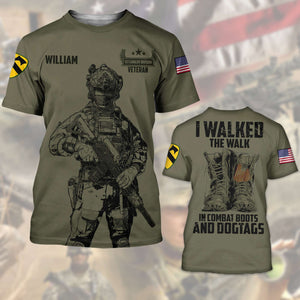 Walked The Walk, Custom Branches of the Military - Veteran Shirt, Personalized 3D Shirts - Veteran Day Gifts For Dad, Grandpa - AOP Products - GoDuckee