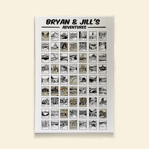 Personalized Camping Canvas - Adventure Awaits - Famous Places - Poster & Canvas - GoDuckee