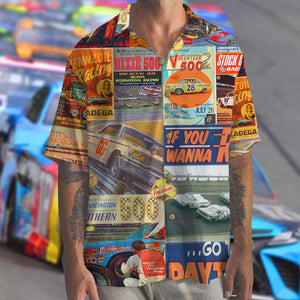 Stock Car Racing Magazine Hawaiian Shirt, Aloha Shirt - Hawaiian Shirts - GoDuckee
