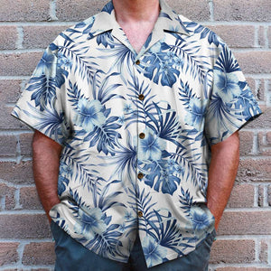 Personalized Kayaking Couple Hawaiian Shirts - Husband And Wife Kayaking Partners For Life - Floral Pattern - Hawaiian Shirts - GoDuckee