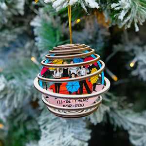 Personalized Friends 3D Dual Spiral Ornament, Christmas Tree Decor - Ornament - GoDuckee
