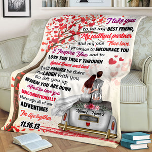 Personalized Wedding Couple Blanket - I Take You To Be My Best Friend - Blanket - GoDuckee