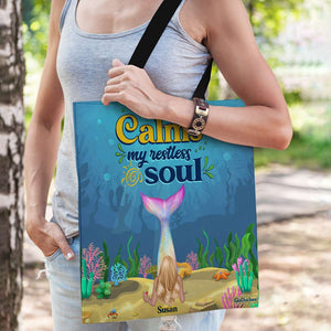 Beach Girls The Ocean Calms My Restless Soul Personalized Tote Bag - Tote Bag - GoDuckee