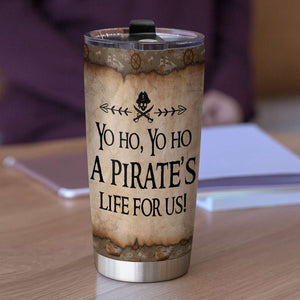Personalized Pirate Couple Tumbler - A Pirate's Life For Us - Tumbler Cup - GoDuckee