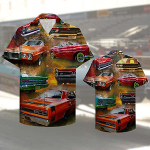 Hawaiian Shirt - Muscle Car Pattern - Hawaiian Shirts - GoDuckee