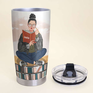 Book Because Reality Is Overrated Personalized Book Tumbler Cup, Gift For Book Lovers - Tumbler Cup - GoDuckee