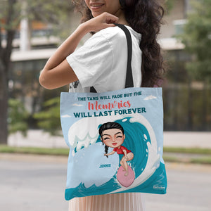 The Tans Will Fade But The Memories Will Last Forever Personalized Surfing Tote Bag - Tote Bag - GoDuckee