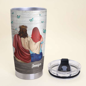 Jesus Has My Back Yours, Too, If You Let Him - Personalized Tumbler Cup - Tumbler Cup - GoDuckee