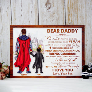 Dad To Me You Are The World, Layered Wood Sign Stand, Gifts for Dads - Wood Sign - GoDuckee