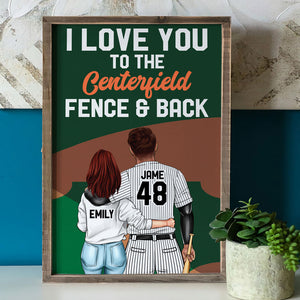 Personalized Basketball Couple Poster - I Love You to the Centerfield Fence and Back - Poster & Canvas - GoDuckee