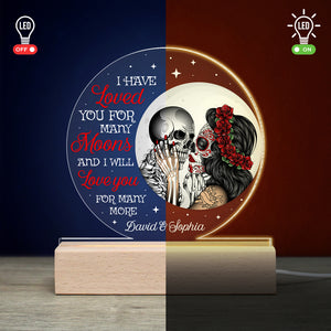 I Will Love You For Many More, Personalized Couple 3D Led Light Wooden Base - Led Night Light - GoDuckee