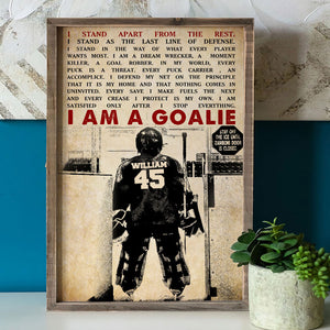 Personalized Goalie Hockey Poster - I Am A Goalie, Stand Apart From The Rest - Vintage - Poster & Canvas - GoDuckee