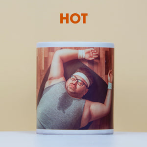 Funny Man Custom Photo Magic Mug, Gift For Him - Magic Mug - GoDuckee