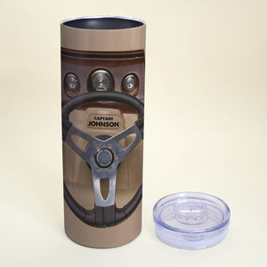 Pontoon - Personalized Skinny Tumbler - Gift for Pontoon Lovers - Tumbler Cup - GoDuckee