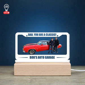 Custom Father's Day Muscle Car Led Light, Gift For Dad, Father's Day Gift - Led Night Light - GoDuckee