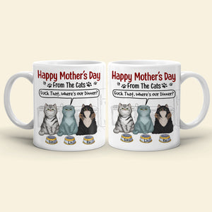 Happy Mother's Day From The Cats, Personalized Coffee Mug, Gift For Cat Mom, Mom's Little Cat Mug, Mother's Day Gift - Coffee Mug - GoDuckee