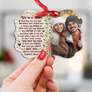 Couple Love You Forever and Always, Personalized Benelux Ornament - Ornament - GoDuckee