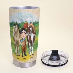 Personalized Horse Girls Tumbler, Why We Won't Put Up With Yours - Tumbler Cup - GoDuckee