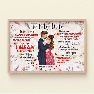 When I Say I Love You More, Couple Kissing Canvas Poster - Poster & Canvas - GoDuckee