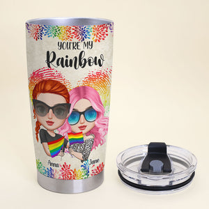 Love Comes In Many Colors And I Love You With Every Shade Of My Personalized LGBT Tumbler Cup - Tumbler Cup - GoDuckee