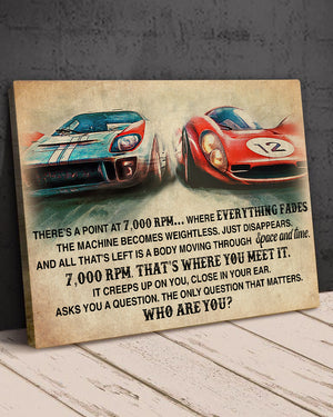 Racing Poster - There's A Point At 7000 RPM Where Everything Fades - Poster & Canvas - GoDuckee
