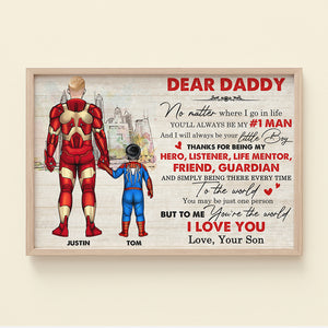 Dear Daddy/Mommy, To Me You Are The World - Personalized Canvas Print - Mother's Day, Father's Day Gift - Poster & Canvas - GoDuckee