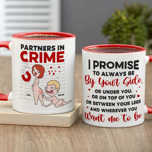 Partners In Crime, Couple Naughty, Personalized Couple Mug Accent Wine Tumbler - Coffee Mug - GoDuckee